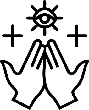 Glossy Faith Symbols Reflection vector
