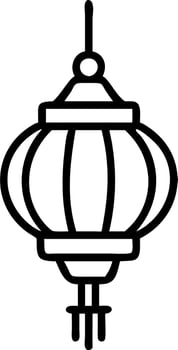 Close up of a traditional lantern with intricate patterns and copy space below. vector