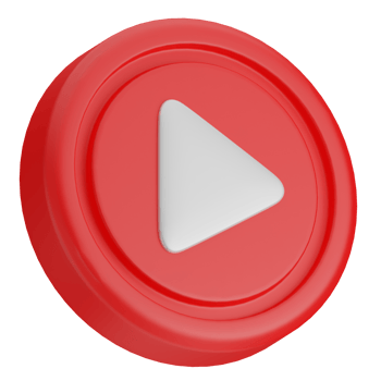 3d red play button icon png