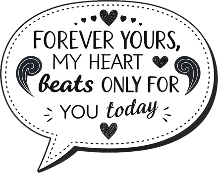 Stunning Valentines Day clipart featuring creative heart phrases. . png