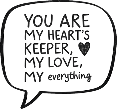 Elegant Valentines clipart with decorative heartfelt love phrases. . png