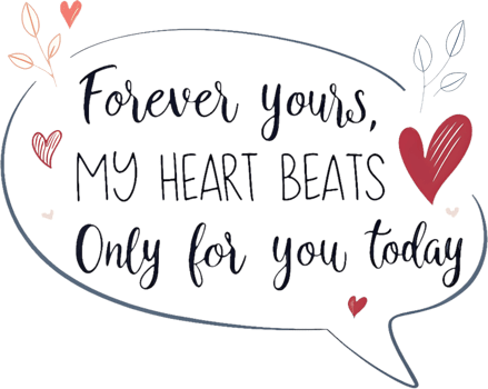 Romantic Valentines Day clipart with charming decorative phrases. . png
