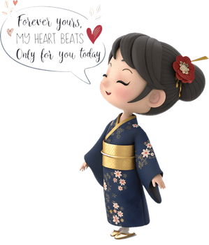 Romantic Valentines art featuring girl with heartwarming vibe. . png