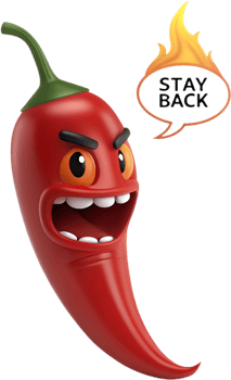 Cartoon Spicy Hot Pepper with Angry Expression Clipart. . png