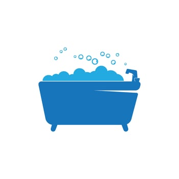 Bathtub logo Illustration design vector