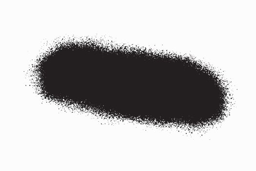 Black brush texture. Abstract background with black ink stain. illustration. Grunge texture for postcard and flyer design. Model for creating digital brushes. vector