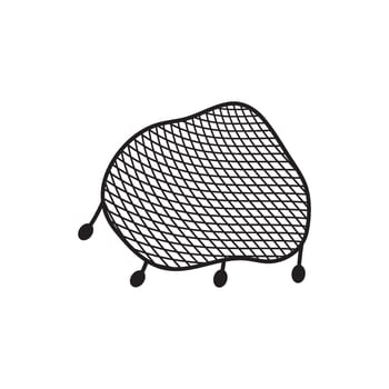 fishing net logo illustration design vector