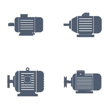 Electric motor icon illustration design template vector