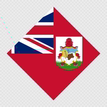Bermuda rhombus flag. illustration. vector