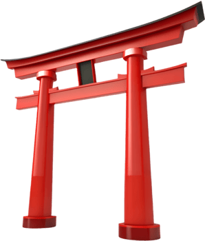 Peaceful Shinto Torii gate design for sacred spiritual traditions. . png