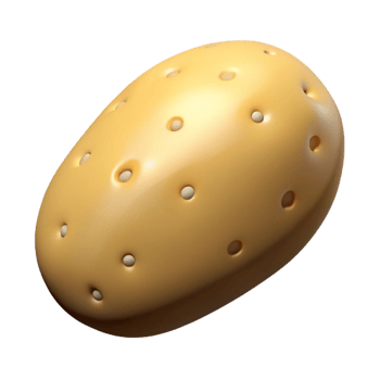 A potato with holes on it png