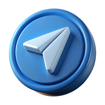 A blue button with a white paper plane on it png