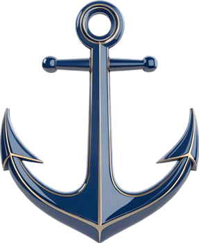 Maritime anchor artwork representing vintage seafaring heritage and strength. . png