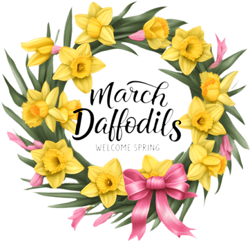 Radiant March daffodil representing spring renewal, birth flower, and beauty. . png