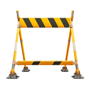 Yellow and Black Barricade on Transperent Background png
