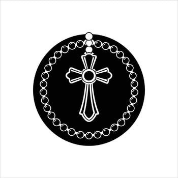 Rosary Beads With Crucifix svg vector
