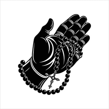 Rosary Hands Premium vector