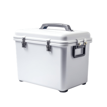 A White Plastic Storage Container With A Handle png