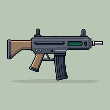 Bulletproof Vest and Gun Illustration vector