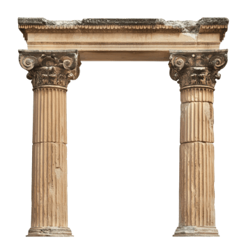 Ancient Stone Columns Archway Ruins Structure png