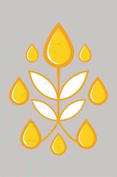 Natural Oil Drops Plant Abstract Design Botanical Essence vector