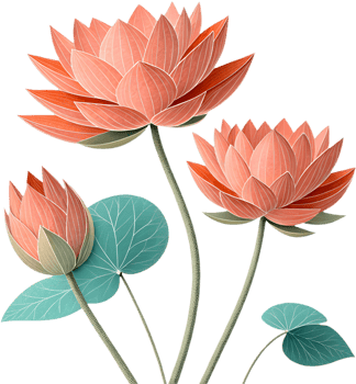 Graceful Bloom of a Serene Lotus Flower. . png