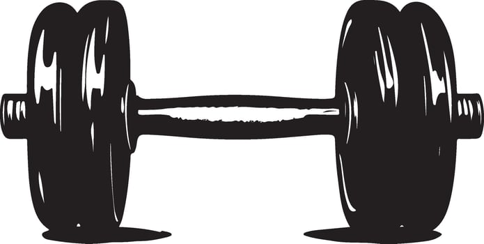 Curved Barbell Weight and Dumbbell Set for Fitness Graphics vector