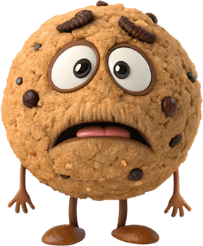 Whimsical Cookie Monster Clipart with Emotional Expressions. . png