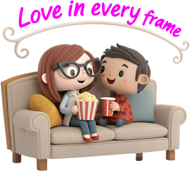 Heartwarming Love Art with Romantic Couple and Quote. . png