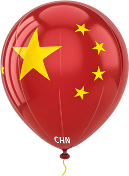 Colorful China Flag Balloon Clipart for Party Theme Decor. . png