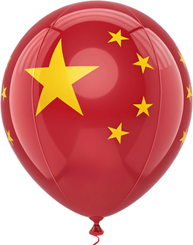 Bright and Bold China Flag Balloon for Event Decoration. . png