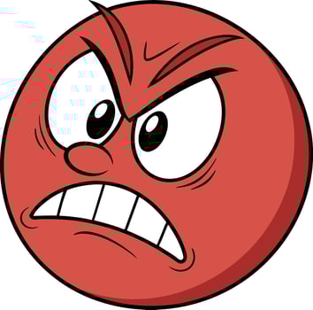 Angry Red Emoji design vector