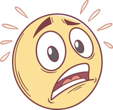 Worried Face Emoji vector