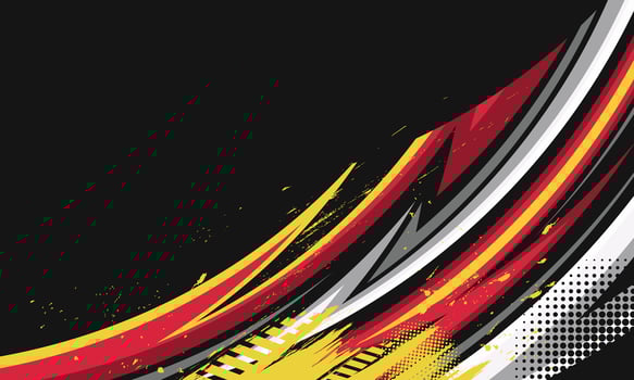 Modern geometric stripes racing background for car wrap sticker vector