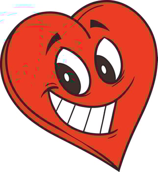 Heart emoji smilling vector