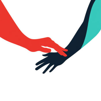 Hands reaching out to each other symbolize support and connection in a vibrant and uplifting manner, Two hands helping another. People helping concept png
