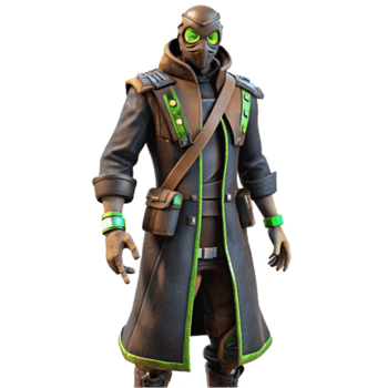 3D Render of a Futuristic Scientist in a Long Coat png
