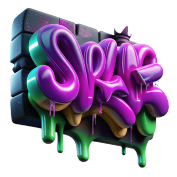3D Graffiti Art Splashy Text Effect Illustration png