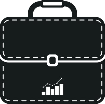 Briefcase symbolizing Business Growth and Success vector