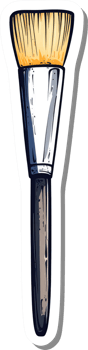 A stylish makeup brush with soft bristles and a sleek handle png