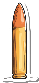 A single bullet casing is depicted in this image png