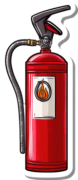 A Red Fire Extinguisher Safety Device Illustration png
