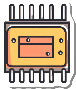 Colorful Illustrated Electronic Component Design png