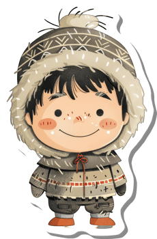 Happy Child Wearing Warm Winter Clothing png