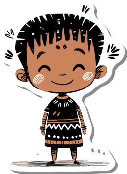 Happy Child Wearing Traditional African Clothing png
