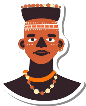 African Tribal Person Adorned With Traditional Jewelry png