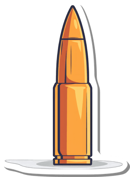 A Single Bullet Cartridge Sticker Illustration png