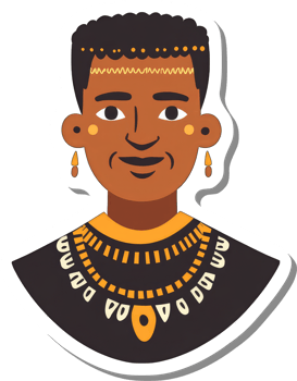 African Person Adorned With Traditional Jewelry png