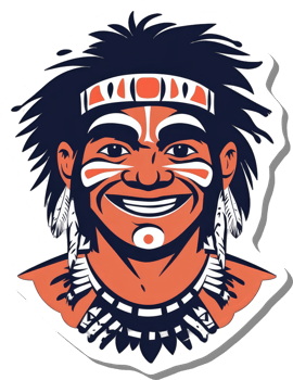 Smiling Indigenous Man with Traditional Headwear and Jewelry png