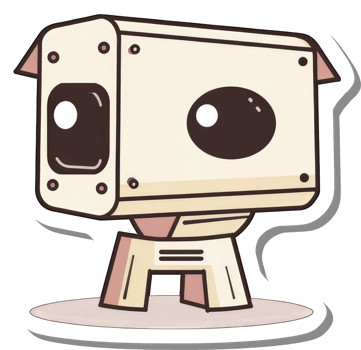 Adorable Cartoon Security Camera Design Illustration png